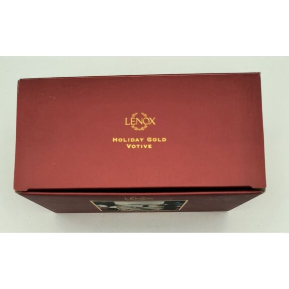 Lenox Holiday Gold Votive Candle Holder With Frosted Glass Insert - Picture 5 of 8